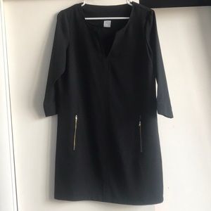 Vero Moda black dress v-neck 3/4 sleeve shift work